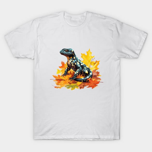 Fire Salamander T-Shirt by zooleisurelife